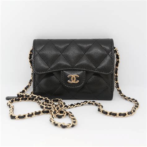 chanel pearl mini wallet on chain|Chanel wallet on chain real.